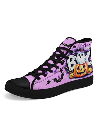 Halloween Shoes High Top Sneakers for Men Women Trainers Canvas Casual Walking Tennis Shoes