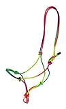 PRORIDER Horse Western Tack 3/8' Braided Nylon Rope Halter Rainbow 606120