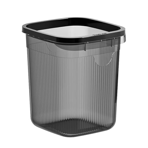 Poubelle transparente pour salle de bain et cuisine bac carré 12L discret