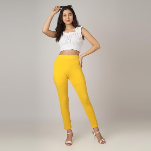 Image of Women's Cotton Stretchable Slim Fit Straight Pants Trouser for Casual Wear and Office Wear