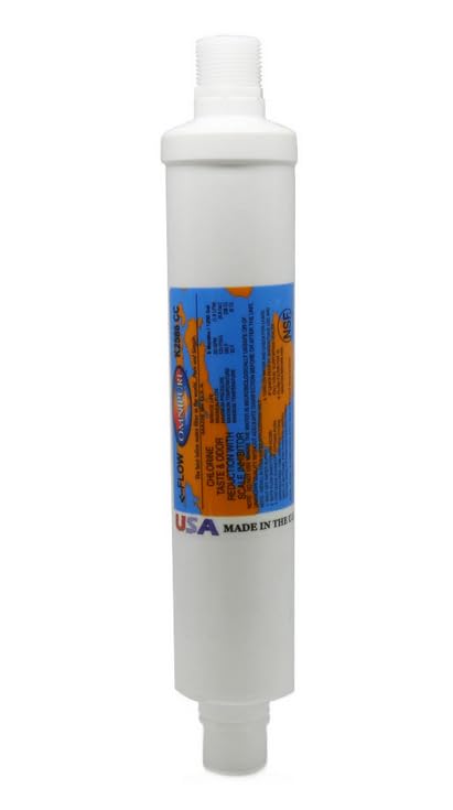 Filtro de agua de repuesto Omnipure K2586CC de 10 pulgadas para eliminar el cloro en enfriadores