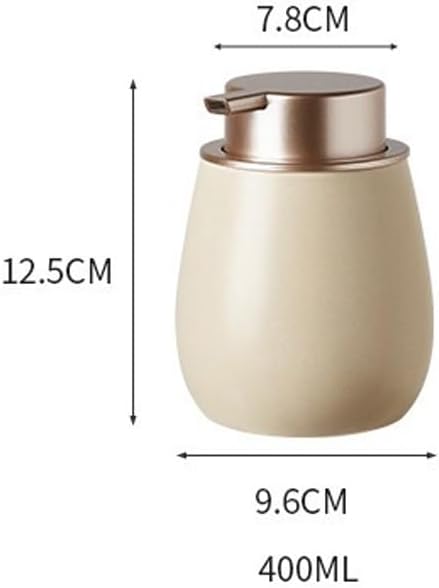 Soap Dispenser Ceramic Foaming Bottle Push-Type Soap Dispenser Nordic Style Hand Soap Shower Gel Shampoo Foam Filling Bottle Bathroom Soap Dispensers(C)