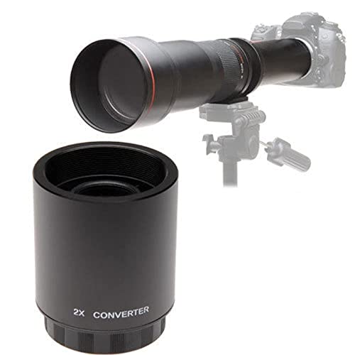 JINTU 2X Lentille du téléconvertisseur Convertisseur pour JINTU, Bower, Rokinon, Vivitar, Samyang 420mm 500 mm 800mm 1000mm & 650-1300mm Objectif à Monture...