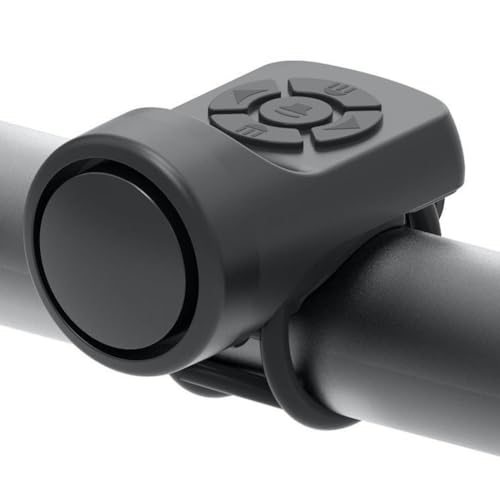 自転車用電動ホーン ブラック ABS USB充電式 自転車アラーム ハンドルバースピーカー サイクリング Ri 大音量 ベル 自転車アクセサリー Z7F5