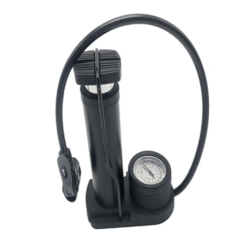 PENIKOKO 高圧フットポンプ 軽量携帯ミニフロアポンプ 属製耐久性 バロメーター付き圧力計 多用途自転車バイク用インフレーター