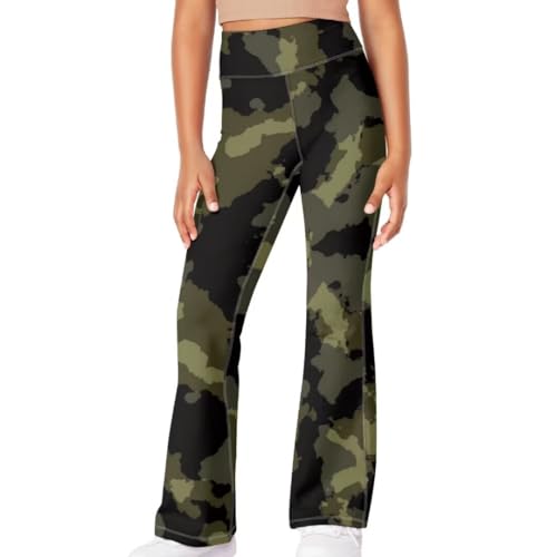 Image of Girls Flare Leggings 5-14T Cute Bell Bottoms for Girl Yoga Pants for Gym