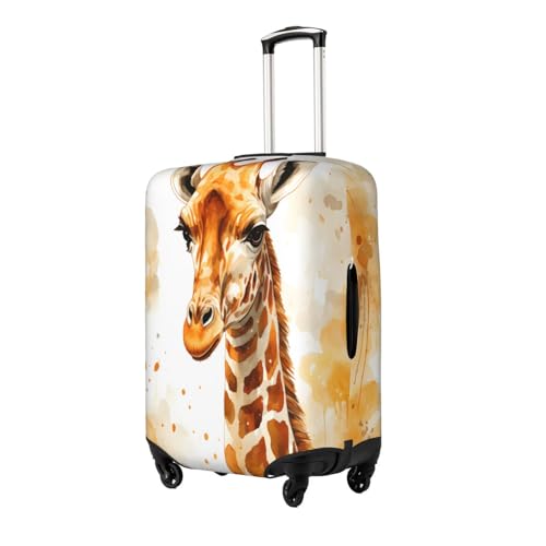 Giraffe Travel Luggage Cover Elastic Suitcase Covers Washable Anti Scratch Luggage Dust Covers Protector, Fits 18-21 inch Luggage, S2