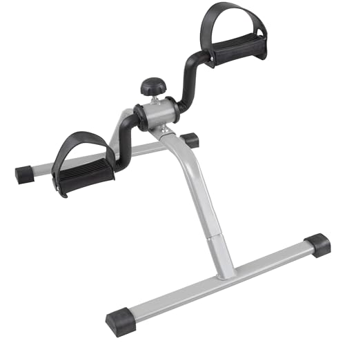 Under-Desk Stationary Bike - Indoor Below-Desk Exercise Pedal Fitness Machine for Legs, Physical...