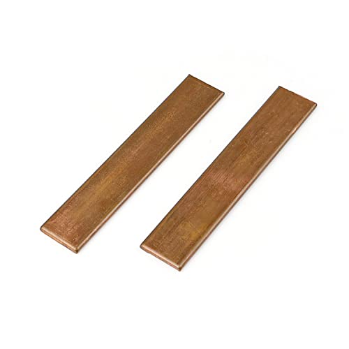 GEBAUM Placa de Cobre Metal 105 x 20 x 3mm, Buena Conductividad Eléctrica, Fácil de Mecanizar, Plana, Adecuado para Guía de Bus, Conmutador
