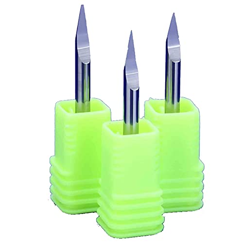 BERWENNY 10pcs 3.175mm CNC Router Bit V-Shape End Mills Carbide Engraving Bit Milling Cutters (Dimensions : 45x0.2)