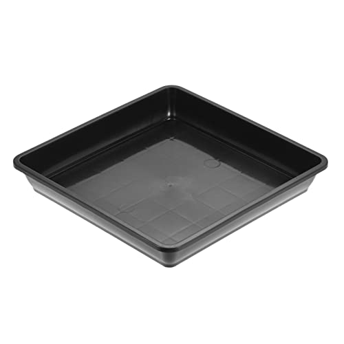 M METERXITY 4 Paquete Maceta Platillos - Plástico Cuadrado Maceta Goteo Bandejas Aplicar a Exteriores/Jardín (6 Pulgadas, Negro)