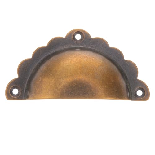 UKCOCO Antiguo Tirador de Cobre para Armarios y Semicircular Resistente y Fácil de Instalar Diseño Clásico para Muebles Vintage