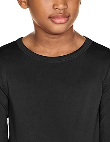 Tsla Kid's & Boy's And Girl's Thermal Underwear Set, Soft Fleece Lined Long Johns, Winter Base Layer Top & Bottom, Boy Thermal Set Black, 12 #TOP3