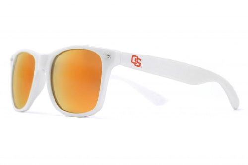 Society43 Oregon State Beavers Sunglasses, White Frame, Orange Lens
