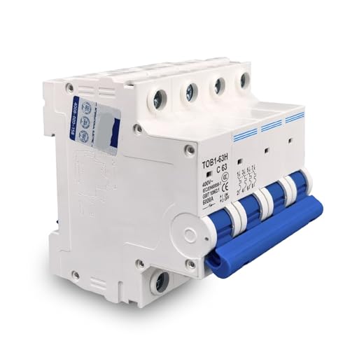 Disjoncteur 4P AC MCB TOB1-63 courbe C avec coupure tétrapolaire simultanée 6A - 2