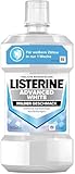 LISTERINE Advanced White Milder Geschmack 500 ml, Mundspülung zur Entfernung hartnäckiger Zahnverfärbungen, für weißere Zähne in nur 1 Woche, Mundwasser bekämpft wirksam Bakterien im Mundraum