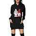 Alueeu Valentinstag Kleid Damen Vintage Langarm Sexy Partykleid Elegant Valentinstag Kostüm Cartoon Drucken Oberteil Langarmshirt Lässig Sweatshirt Frühling Herbst Winter Shirts Festliche Geschenk