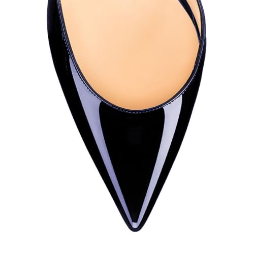 FSJ Women Basic Slip On D'Orsay Pumps Low Heels Pointed Toe Faux Suede Office Dress Party Shoes Size US 4-154