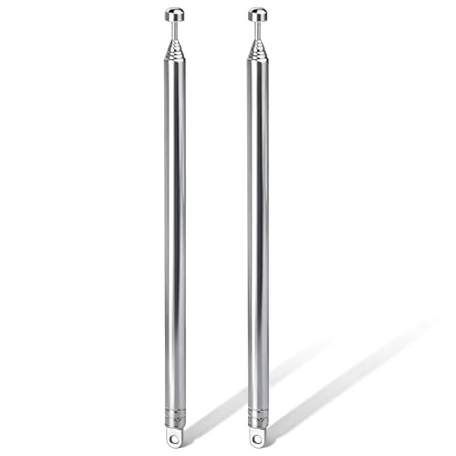 Bingfu Antena Radio FM Dab Antena Telescópica Interior Portátil 74cm 7 Secciones Antena Radio TV 2 Kit Compatible con Yamaha Sherwood Pioneer Denon Receptor Estéreo Sistema de Teatro en Casa