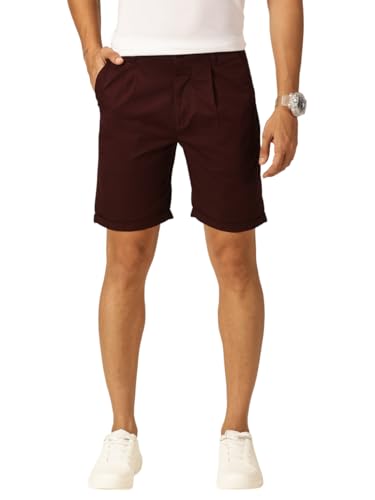 Image of Thomas Scott Men's | Solid | Mid Rise | Light Weight | 100% Cotton | Casual | Chino | Shorts for Men