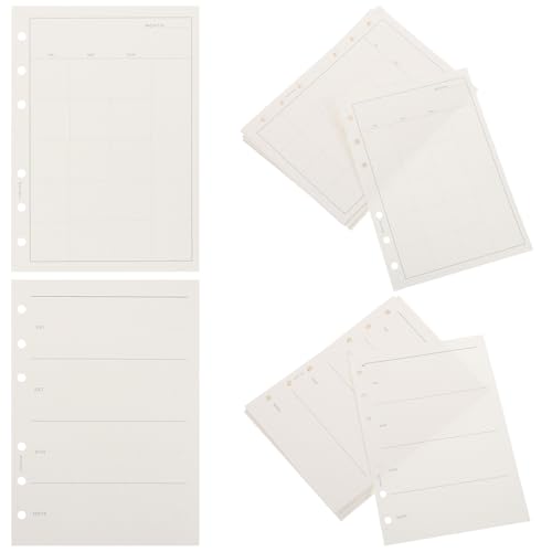 Agenda feuilles mobiles A6 à 6 anneaux non daté - Recharges de planification
