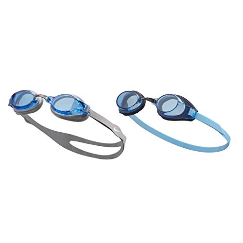 NIKE Men's Chrome/Proto 2-Pack Swim Goggles, Blue/Blue, One Size