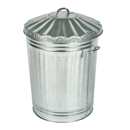 Trendi 15L Galvanised Steel Metal Dustbin Kitchen House Garden Storage Unit Bin (15 Litre)
