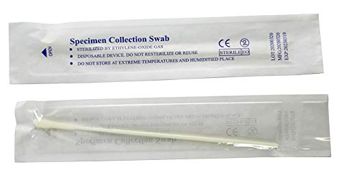 Saris and Things 500 Pack - Sterile Oral Swab, Flocked Oral Swabs for Sampling, 30 mm Break Point, Nylon Flocking Tip
