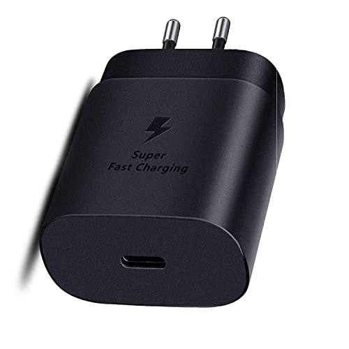 Image of Original 25 Watt USB-C Super Fast Adapter for Samsung Galaxy S22 Ultra 5G |S22+ 5G|S20 Ultra 5G|S20 Ultra|S10 Lite Only Adapter- Black