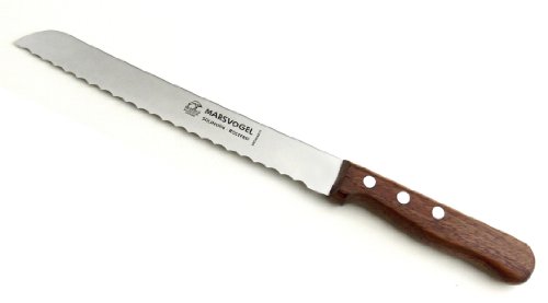 Produktfoto von Marsvogel 82 80 12 - Brotmesser 2,0 mm Rückenstärke mit Welle, Braun (Holz braun)