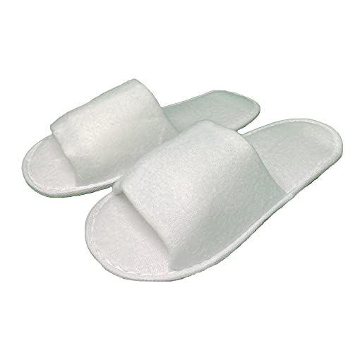 Sandales antidérapantes jetables en éponge de Haute qualité - Fond rehaussé Confortable et Doux - Idéales pour Les hôtels, Le Spa et Les centres de Bien-être - Couleur Blanche (Quantité 20 pièces) Cover