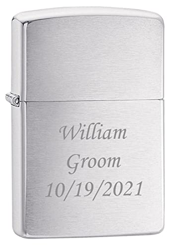 High Polish Chrome Engraved Zippo Lighter - Ronson #TOP23