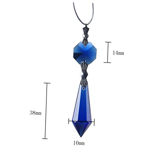 Colgantes de cristal azul transparente DOITOOL con acabado resistente y brillo superior 3