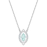 Swarovski Sparkling Dance Women's Pendant Necklace with Green and White Crystals on a Rhodium Plated...