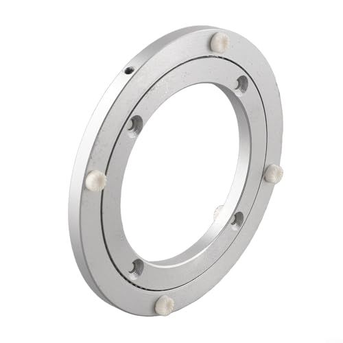 Aluminum Alloy Dining Table Turntable Base, 140mm/200mm/250mm Round Table Glass Turntable Smooth Rotation Non-Slip Base for Home Restaurant Use