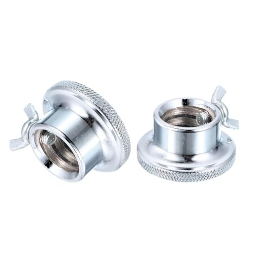 uxcell Barbell Collar Screw Clamps, 28mm Anti-Slip Spin Lock Collar Screw Clamps for Barbell Dumbell Weight Lifting, 2Pcs
