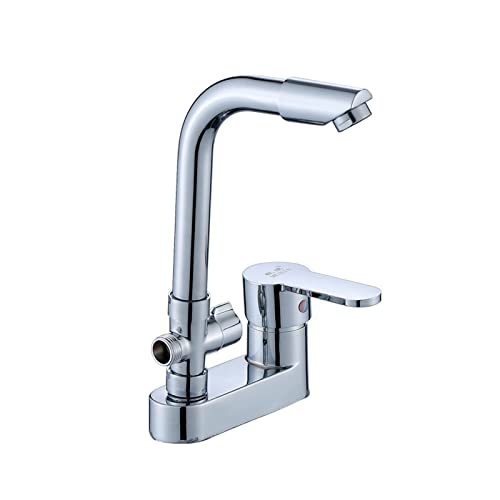 Mitigeur de salle de bain double trou pour réguler l'eau chaude et froide