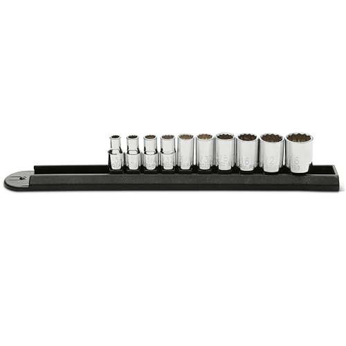 GEARWRENCH 10 Pc. 1/4" Drive 12 Pt. Standard Socket Set, SAE - 80307D