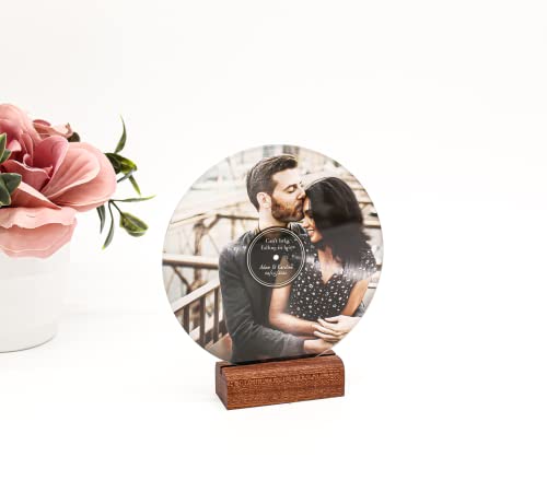 Personalized Vinyl Record Fully Custom, Acrylic Music Plaque, Custom Plaque, Music Award, Best Artist Award, Vinyl Record Plaque 5"X5" (With Wood Base) #TOP3