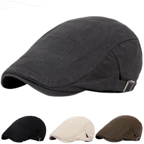 Boina Masculina Primavera Verão Cor:Cinza;Tamanho:Ajustável - Veste 55 a 60cm