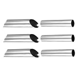 Abaodam 6 Stück Croissant-werkzeug Backzubehör Sahnehörnchen Zum Backen Formen Aus Cremefarbenem Horn Croissantrohr Croissant Backen Werkzeuge Zum Brotbacken Silber Rostfreier Stahl