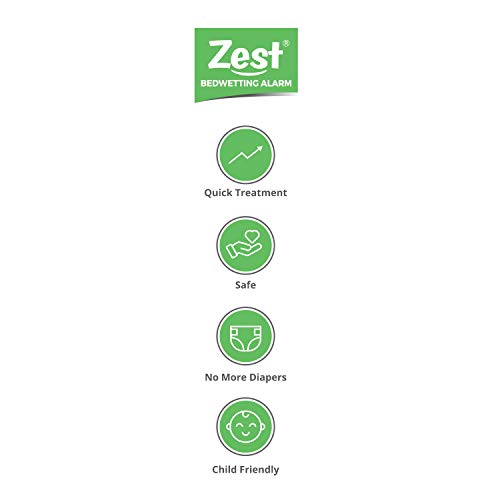 Zest Bedwetting Alarm With 8 Loud Tones, Strong Vibrations, Full Featured For Deep Sleepers, Boys And Girls, Best Bedwetting Alarm Designed In Usa, Green #TOP5