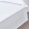 HOMESCAPES Luxus Baumwoll-Satin Bettlaken Latte 100% ägyptischer Baumwolle Premium Qualität Fadendichte 1000 Betttuch Haustuch (270 x 300 cm, Weiß)