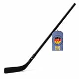BEST SPORTING Street Hockey Schläger 90 cm | Feldhockey – Gerader Fuß, beidseitig spielbar – Holzschaft mit Kunststoffkelle – für Kinder & Jugendliche – Schwarz