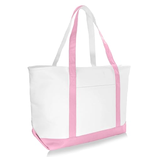Bolso Tote diario de algodón premium en rosa miniatura 1
