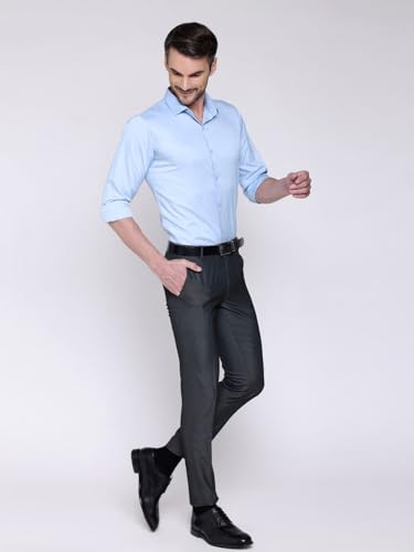 Image of IndoPrimo Men's Satin Shirt with Spread Collar Neck Line Solid Pattern Full Sleeves Regular Fit Western Style and Standard Length