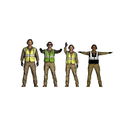 figreal 1/72 U.S.AIRFORCE アメリカ空軍(1)MR4 4体セット マーシャラー 072-00017-MR4 彩色済みフィギュア