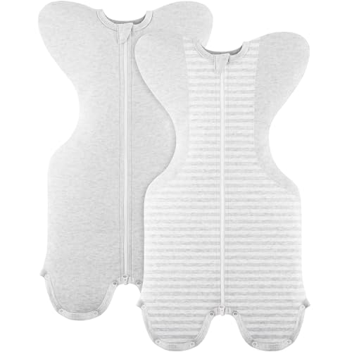 Susurration Baby Sleep Sack, Self-Soothing Swaddle for Newborns, Improves Sleep, Snug Fit Helps Calm Startle Reflex, Newborn Essentials for Baby, 2 Pack, 1-3 Months, 8-13 lb