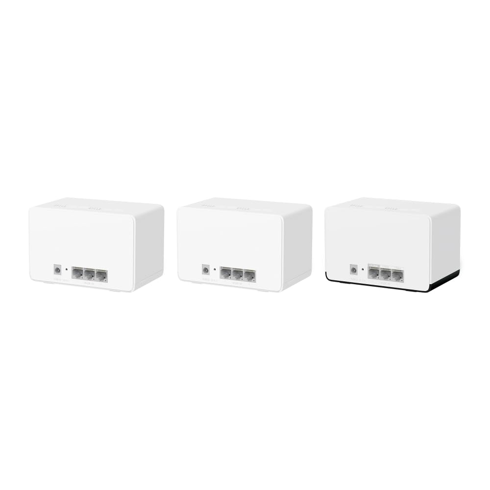 Mercusys Halo H85X (3-Pack) – Sistema Mesh Wi-Fi 6 AX3000, Cobertura de hasta 650 m², 2.5 Gbps WAN/LAN, gestión con App MERCUSYS