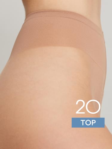 Image of Conte Tights Sheer to Waist Hipster Low-Rise Pantyhose with Adjustable Belt, Top 20 Den
